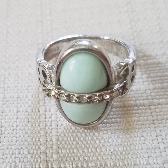 Lia Sophia Rings • Set of 3 Rings - silver and turquoise blue tones Size 7 - Picture 7 of 7